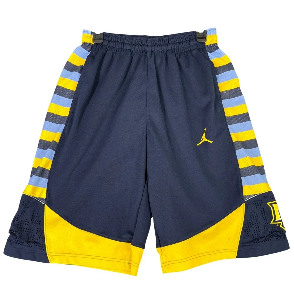 Marquette University Basketball Training Shorts Men‎ M Jordan Nike College Team